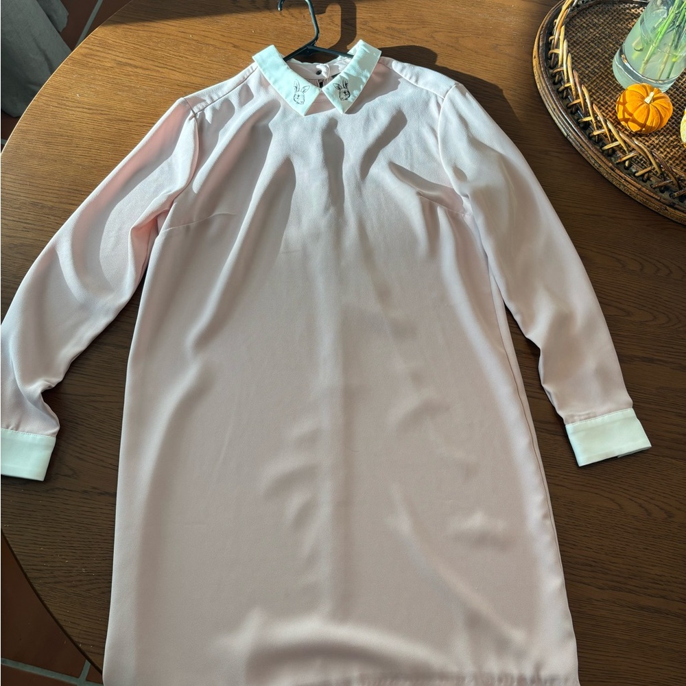Pink Dress with Rabbit Collar - Picture 2 of 8